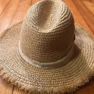 Sun N Sand Headwear Sun Hat Womens Wide Brim Beige Beach - White Brim UPF 50